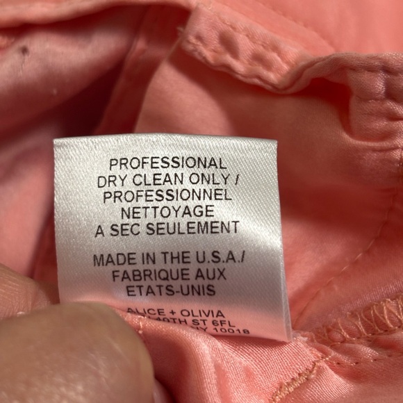 Alice + Olivia Arthur Light Peach Silk Pants 8 - Picture 6 of 9